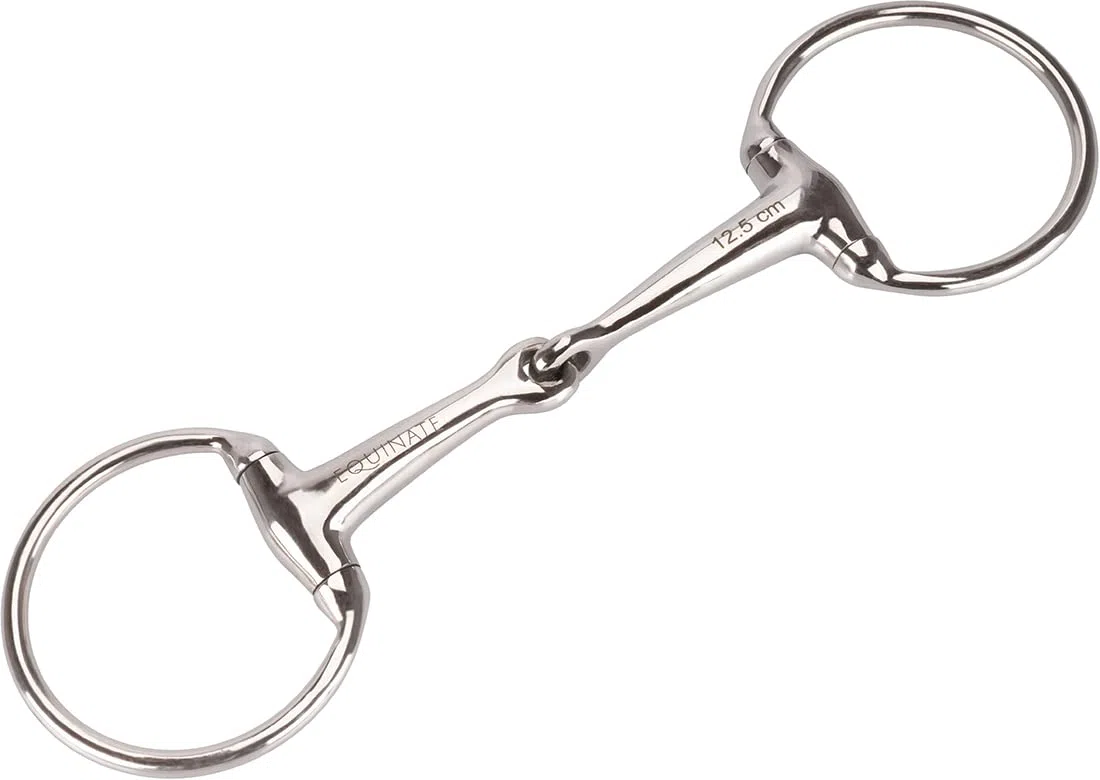 Equinate Olivenkopfgebiss Edelstahl 16mm einfach gebrochen 16,5cm