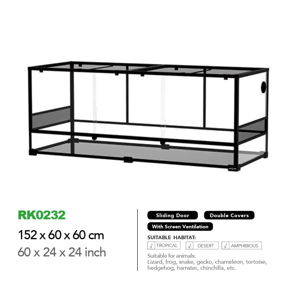 REPTI ZOO Glas-Terrarium ca.152x61x61cm, verschickbar! RK0232-S/RK0232-B (2 Pakete) - ohne Zubehör Versand/Abholung NUR ABHOLUNG