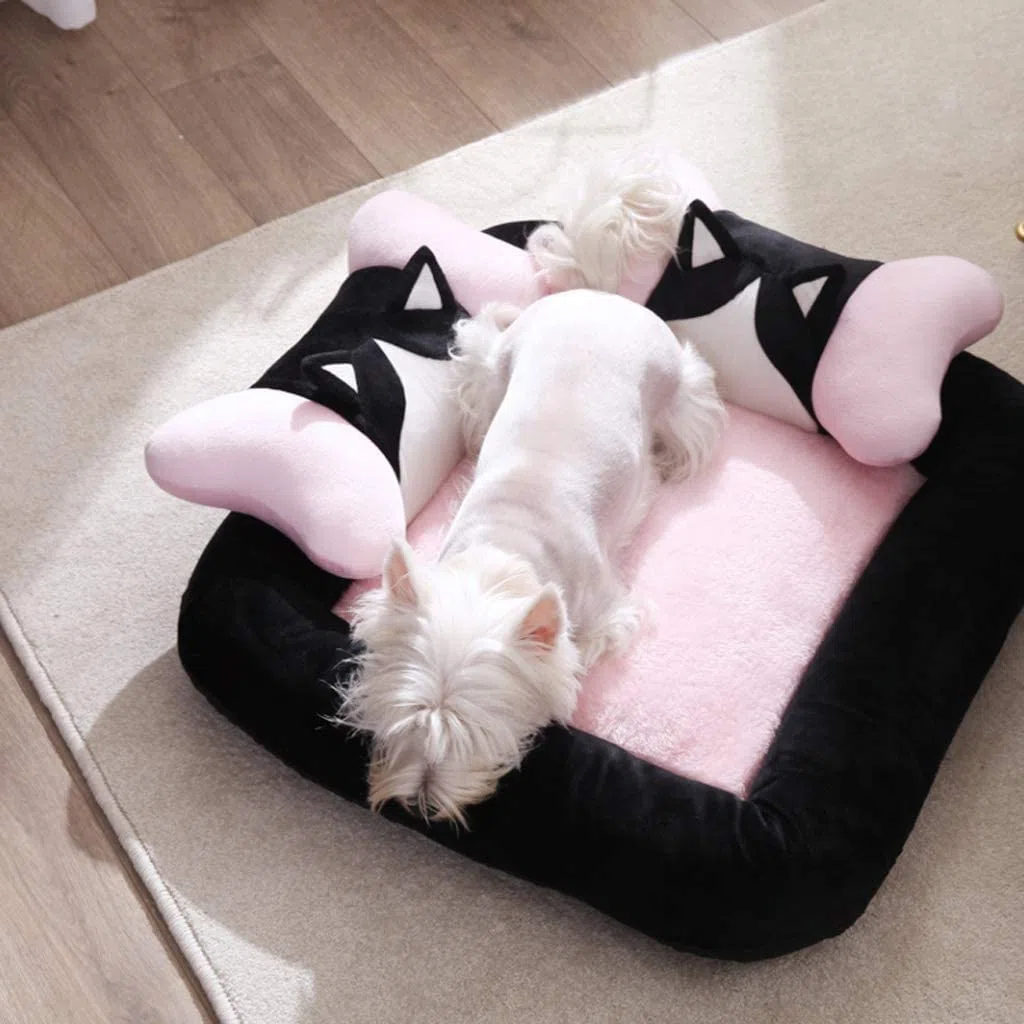 Hundebett Katzenbett Katzen Bett Haustierbett, Orthopädisches Memory-Schaum-Hundebett, Mittelgroßes Haustiernest, Hundesofa Mit Abnehmbarem, Waschbarem Bezug Und Wasserdichtem Innenfutter Katzenkorb H