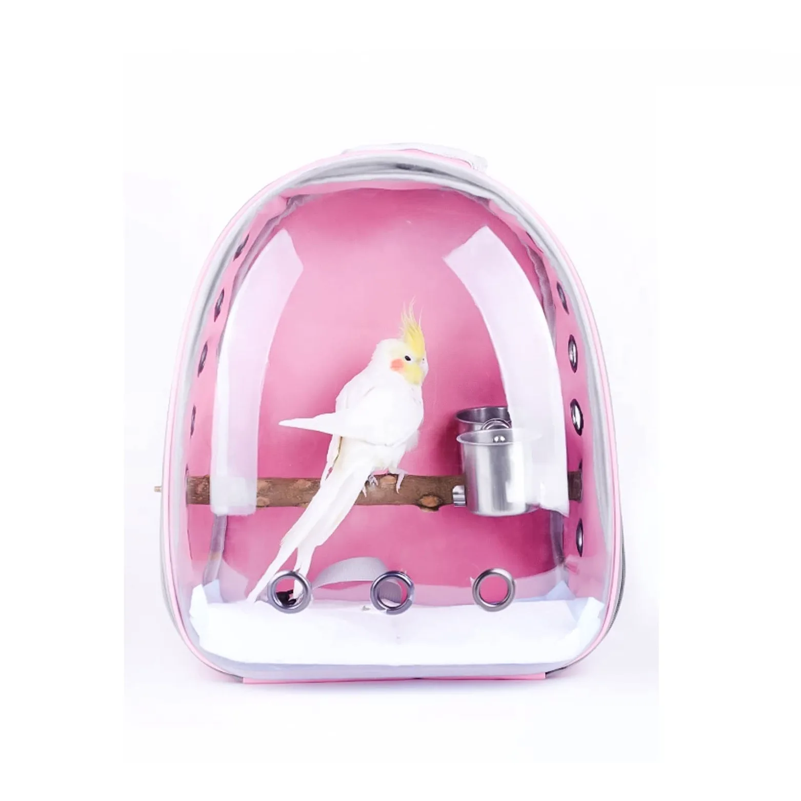 Vogelträger Birdcage Reiserucksack mit Perching-Rahmen Tragbare Birdcage Birdcage-Abdeckung Transparent Belüfteter Vogelträger Birdcage-Rahmen Haustierzubehör (Color : A)