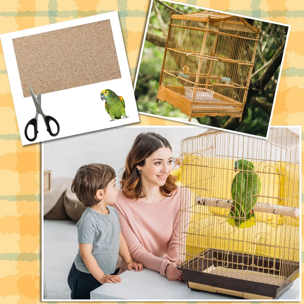 Fabbay 100 Stück Kiespapier für Vogelkäfig, 27.9x43.2 cm, Vogelkäfig, Papier, Haustierschleifpapier für Vogelkäfig im Meeresand, sauber, einfach für verbesserte Verdauung, Papageien, Nymphensittiche