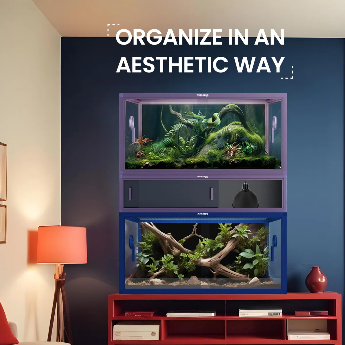 Phailozoo Abstandshalter für Reptilien-Terrarium, 91,4 cm, Schlangenbecken, Zubehör, Abstandshalter, nur für Phailozoo Reptiliengehege, Reptilien- und Amphibiengehege, Terrarienständer, 91,4 x 45,7 x