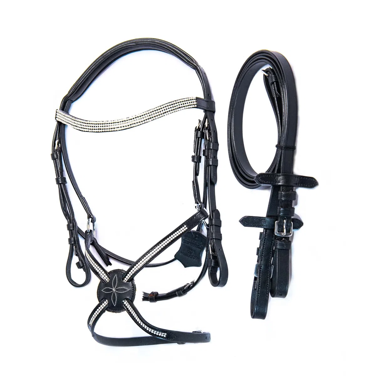 Wonder Care Top Grain Rindsleder Englische Trense Pferd Zaumzeug Reithalfter mit Stirnband Pferdegebiss Zaumzeug mit Zügel Zaumzeug für Pferde