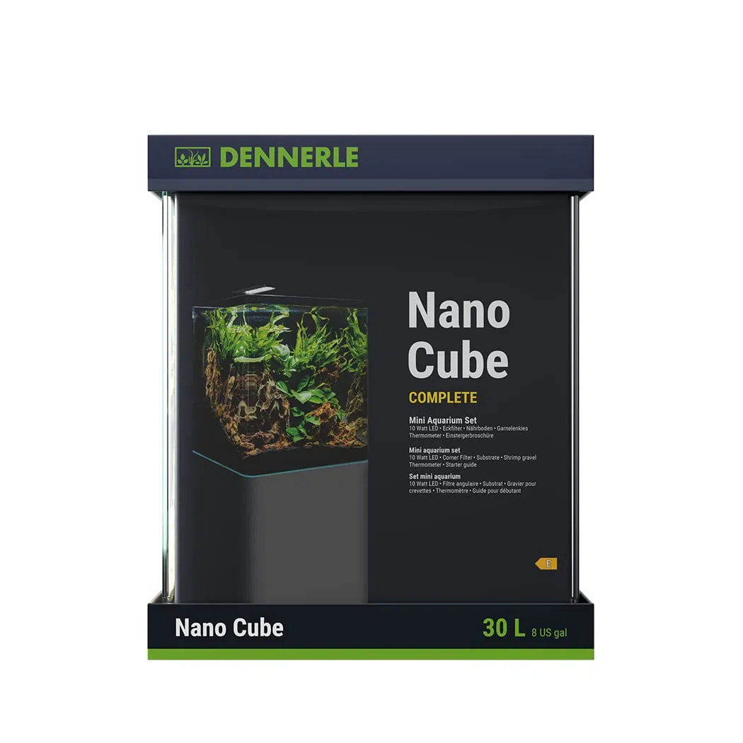 Dennerle Nano Cube Complete, 30 Liter - 30 x 30 x 35 - Mini Aquarium Komplettset