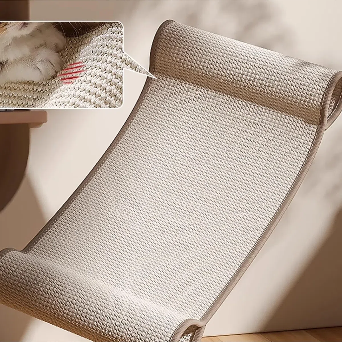 Katzen Kratzbrett Katzenkratzbrett Holz Katzenkratzer Sommer Katzenbett Katzenkratzer for Hauskatzen Schützt Teppiche und Sofas(64x38x21.7cm)