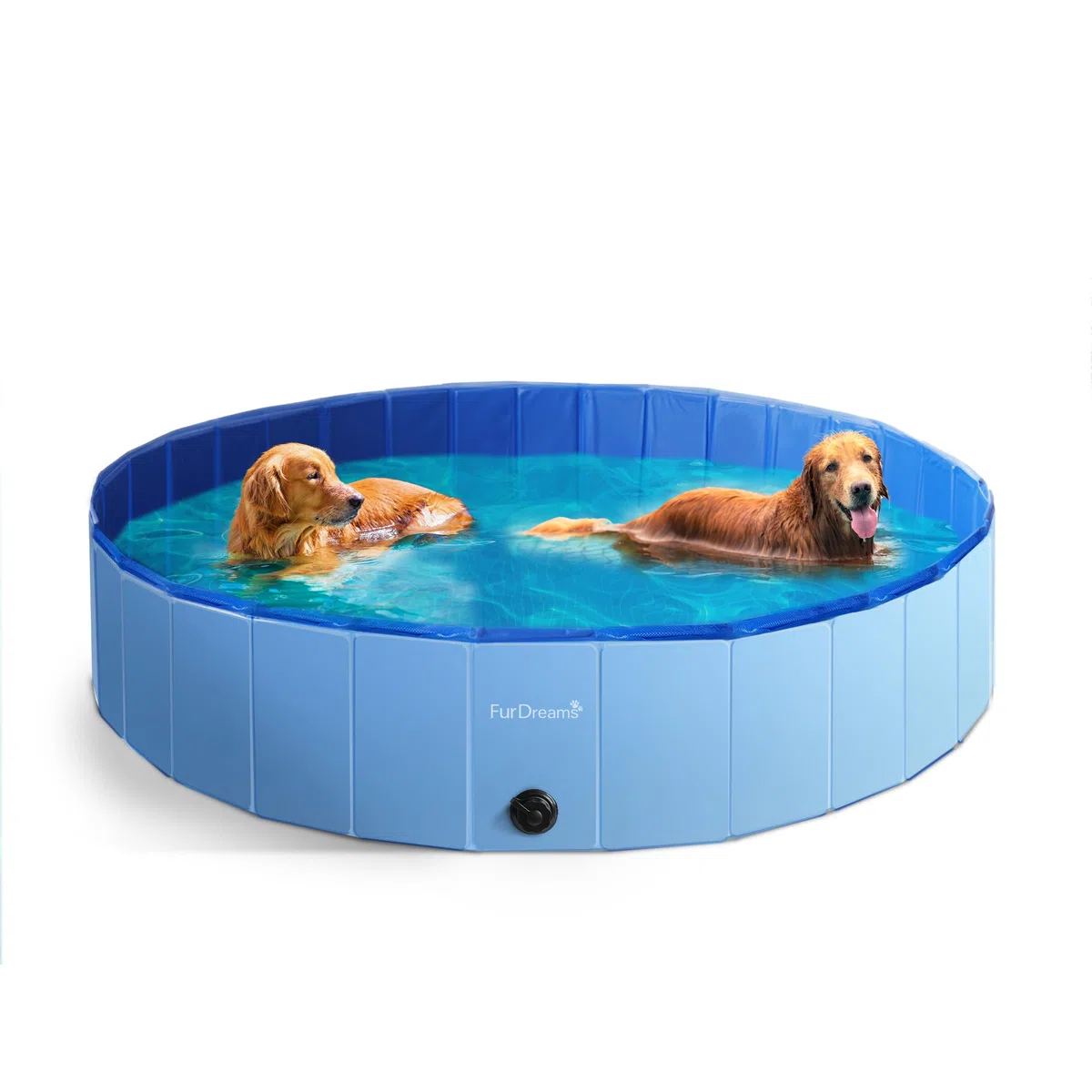 Furdreams Faltbares Haustier-Schwimmbecken, Hartplastik-Hundebadewanne, tragbares, multifunktionales, rutschfestes PVC-Kinderbecken für den Außenbereich enießen Sie Sommerglanz in Ihrem Garten (Large)