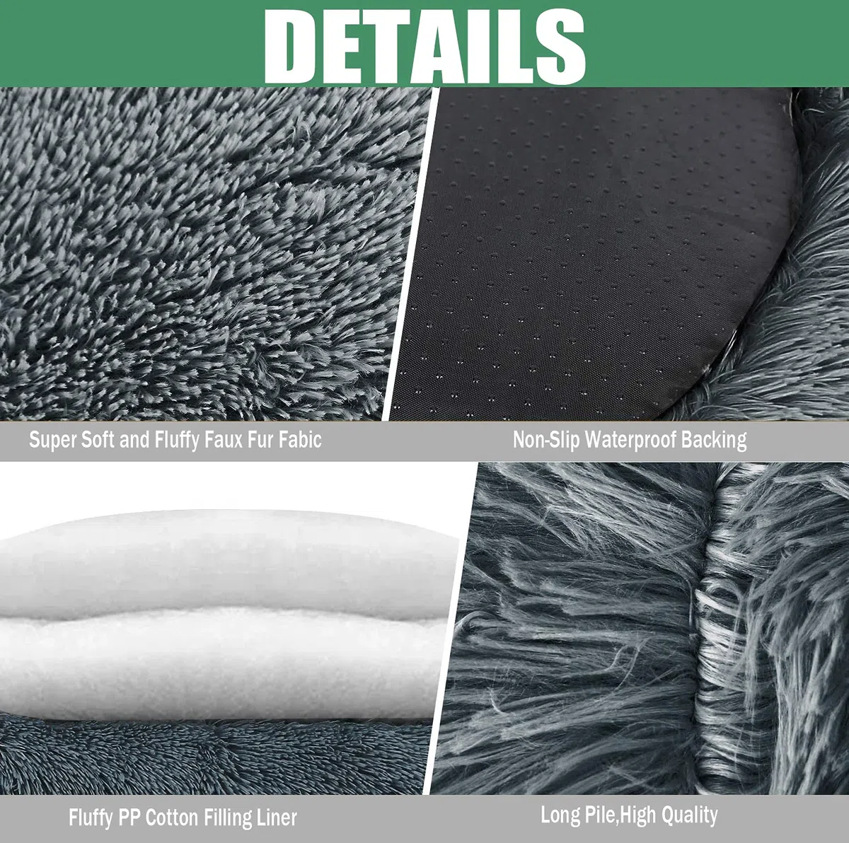 Donut Rundes Plüsch Hundebett Flauschig Waschbar Hundebett für Hunde Katzen Antistress Wolke Plüsch Hundebetten Hundekissen Hundesofa Katzenbett Farbverlauf Regenbogenfarbe 120cm