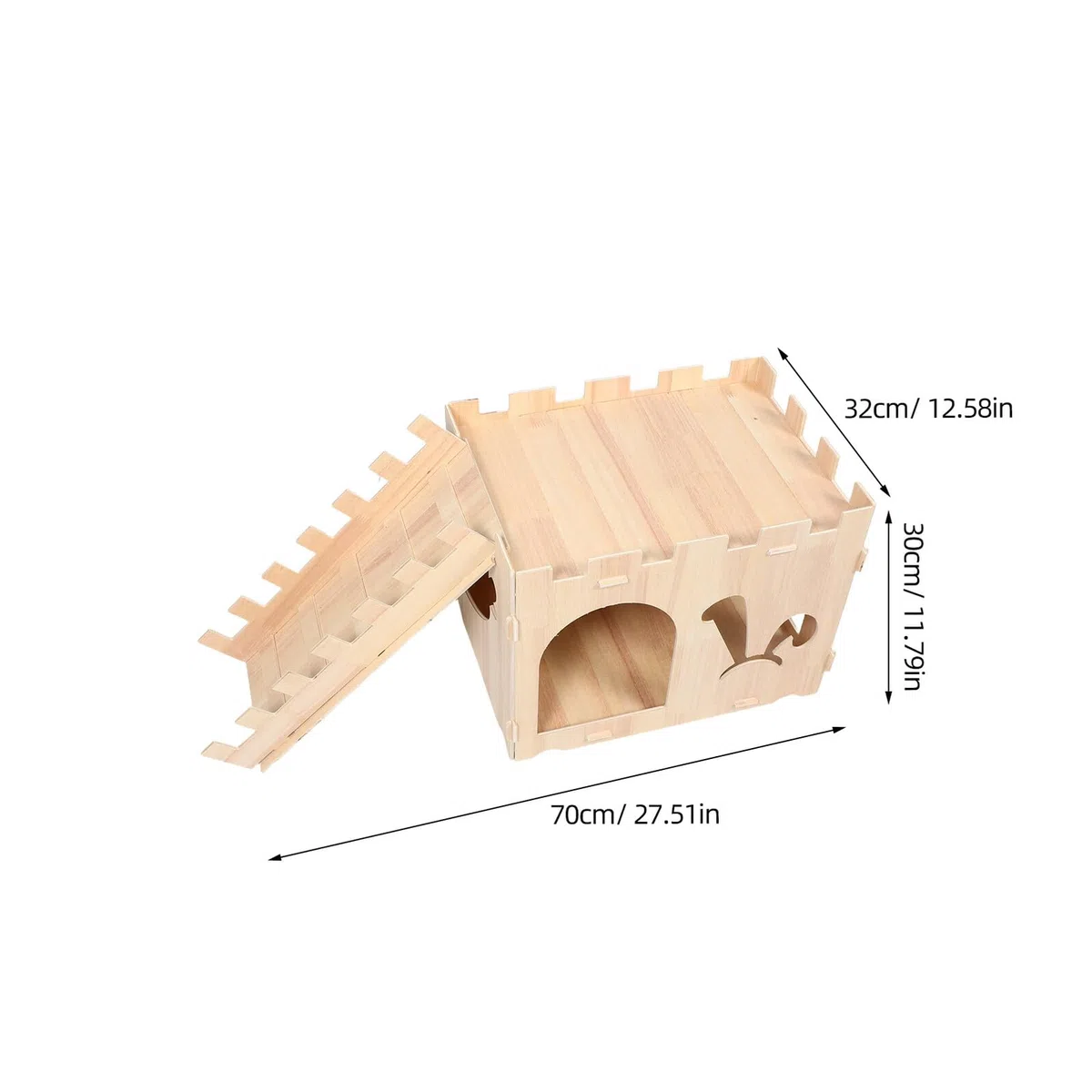 TEHAUX Kaninchenhaus Aus Holz Mit Tür Kleintierhaus Für Drinnen Hamsterhütte Als Spielbereich Einfacher Aufbau Geeignet Für Kaninchen Meerschweinchen Und Hamster