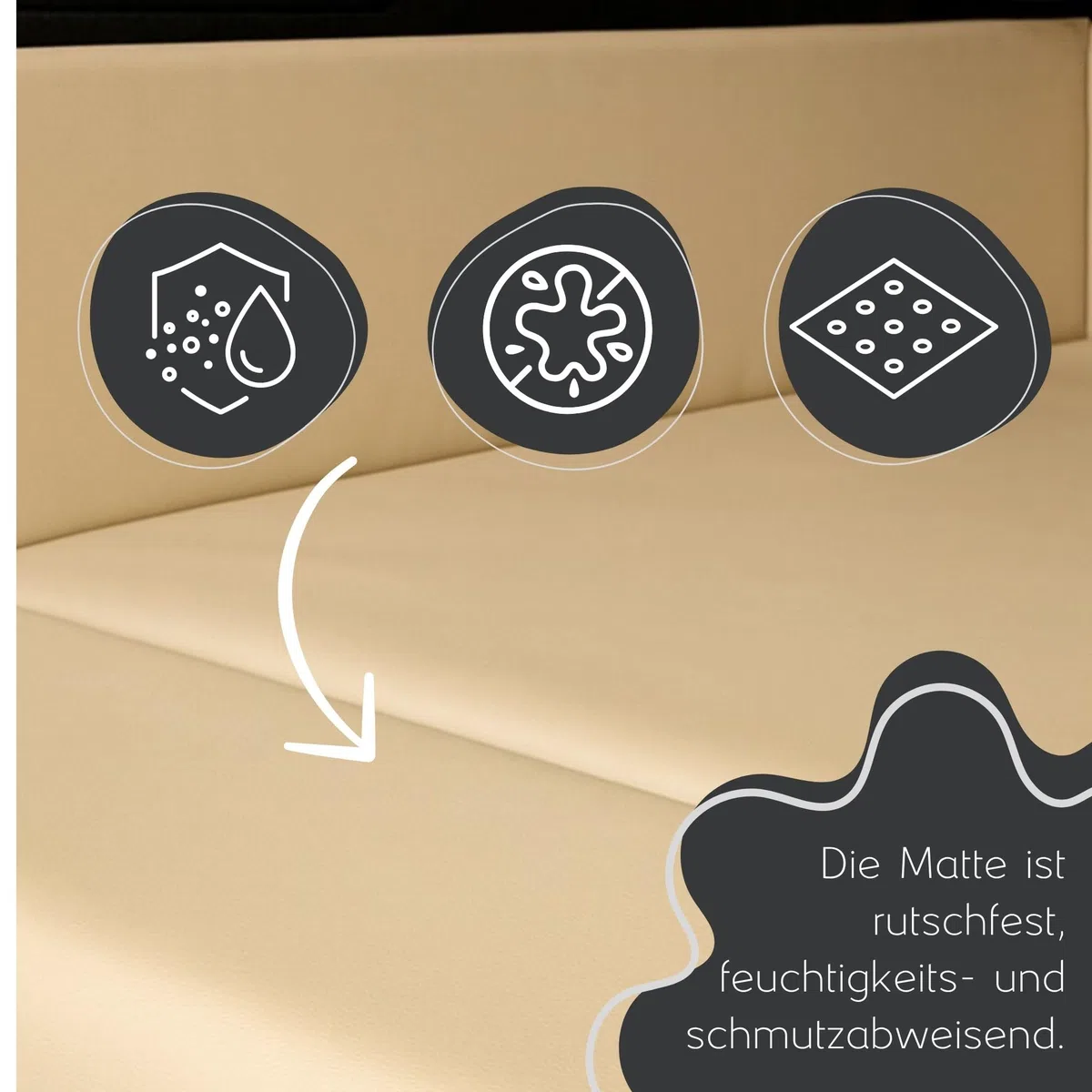 Golden Dog Kofferraum Matte Hundebett Schutzmatte Hunde Autositz Autoschondecke Kunst Leder