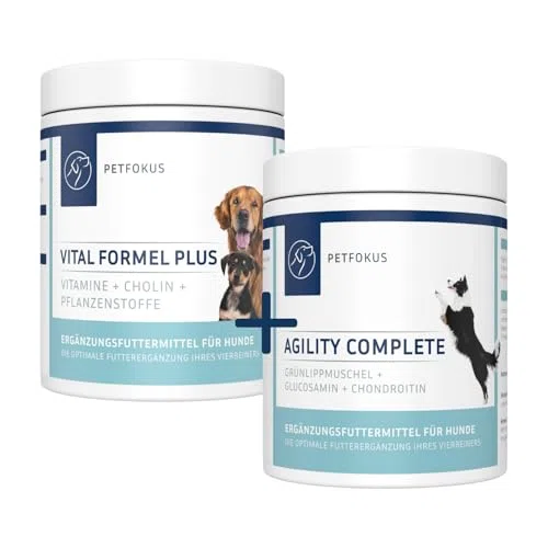 PetFokus Duo Agility Complete Vital Formel Plus Hunde Vitalität 2 Dosen Set