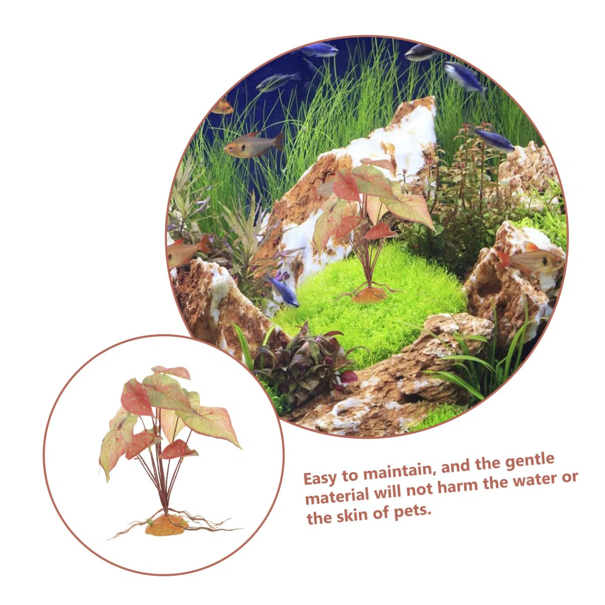 Gatuida 3 Stück Simulierte Grünpflanzen Und Landschaftsgestaltung Große Aquariumpflanze Künstliche Wasserpflanzen Aquarium Grünpflanzen Aquarium Künstliche Pflanzen Dekoration