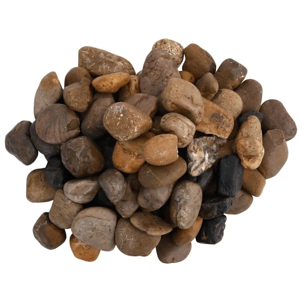 Polierte Kieselsteine 25 kg Mehrfarbig 2-5 cm natürlicher Stein für Aquarium Dekoration Deko Ornament mit Höhle Felsen und Versteck für Süßwasser Meerwasser Terrarium