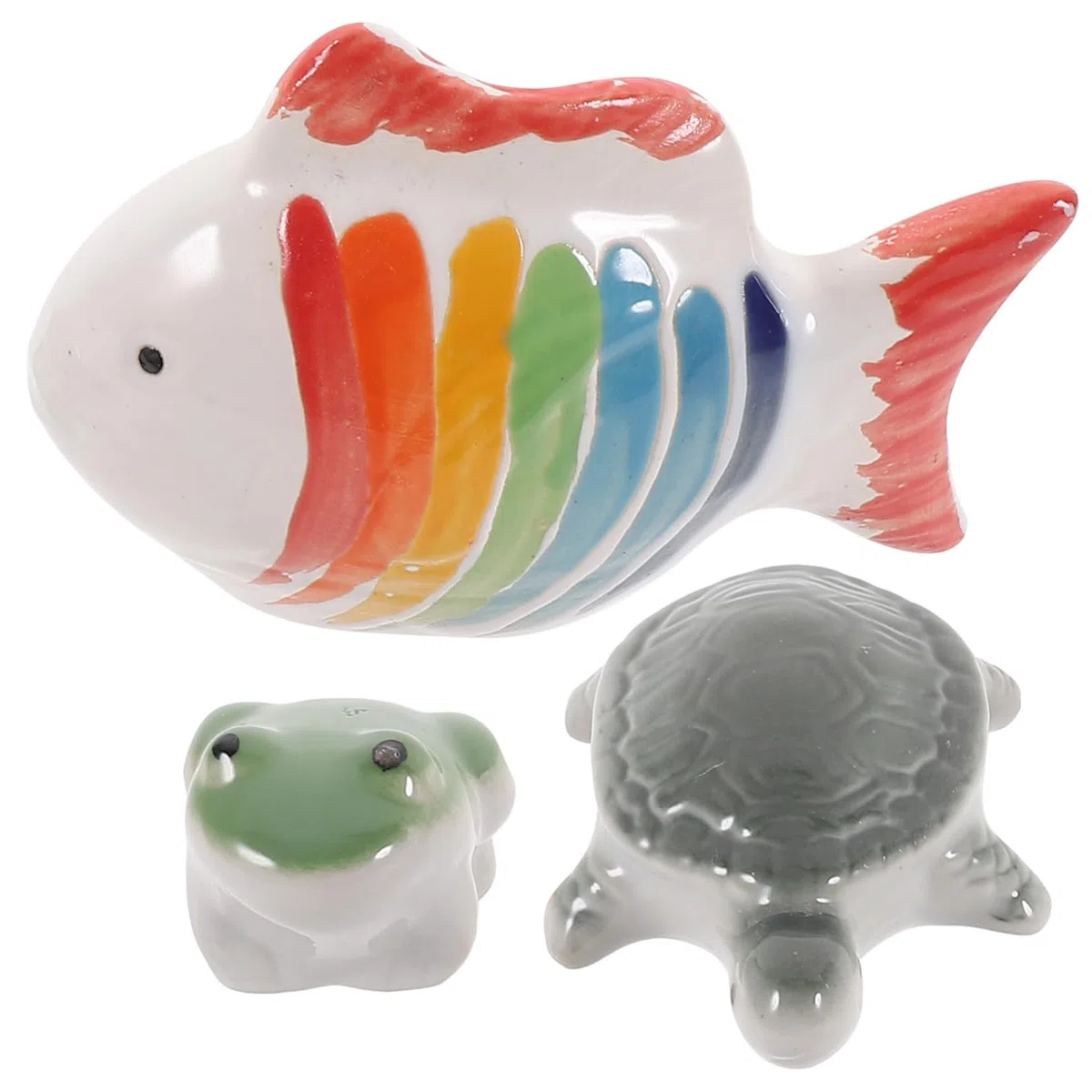 VANZACK 4 Sätze Keramische Tierdekoration Fisch Dekofiguren Für Aquarien Aquarium Schwimmendes Schwimmende Tiere Im Aquarium Aquariumschmuck Aquariendekoration Keramik 3 Stücke * 4