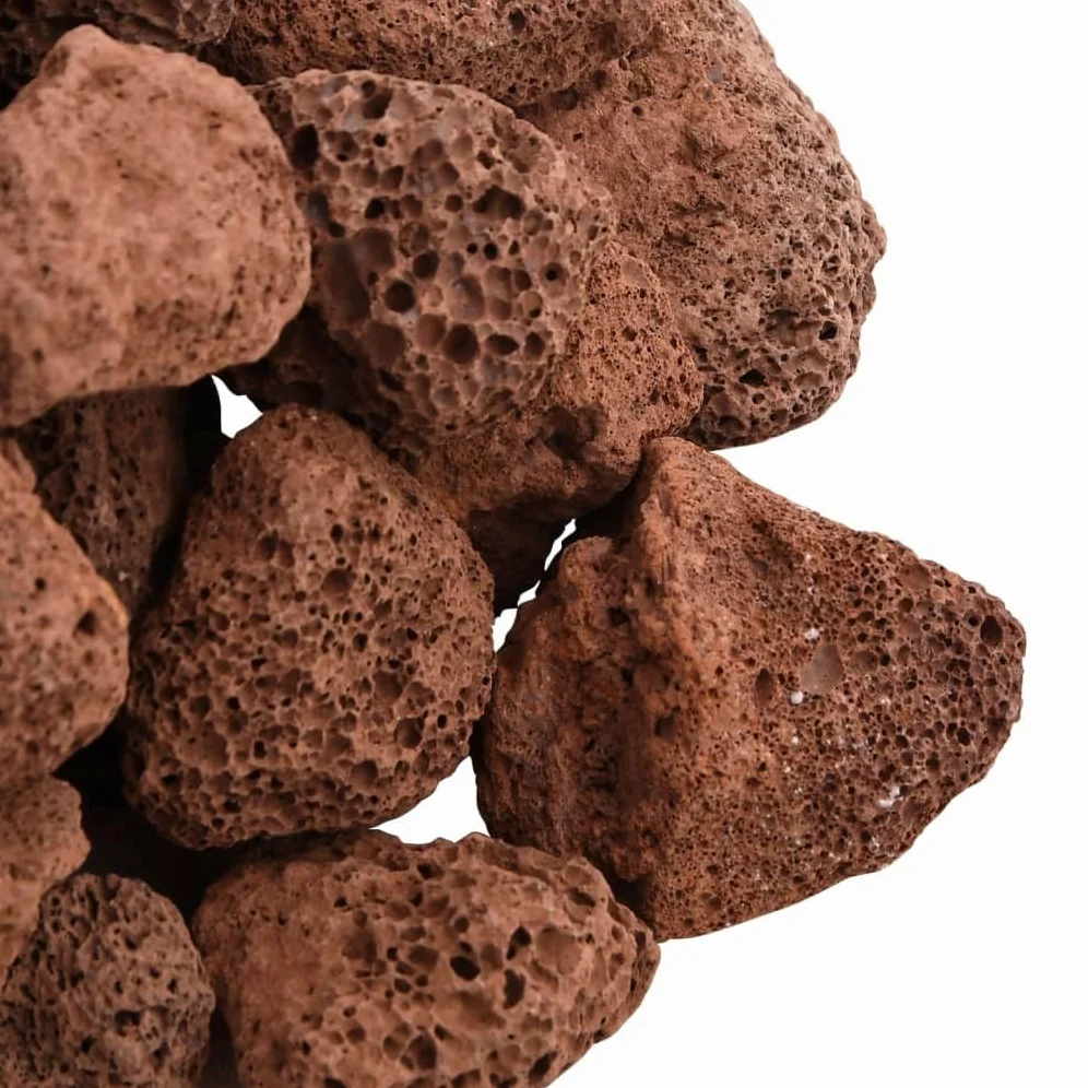 Lavagranulat 25 kg Rot 3-5 cm Lavasteine fürs Aquarium Vulkansteine für Aquascaping, Bonsai, Sukkulenten & Garten