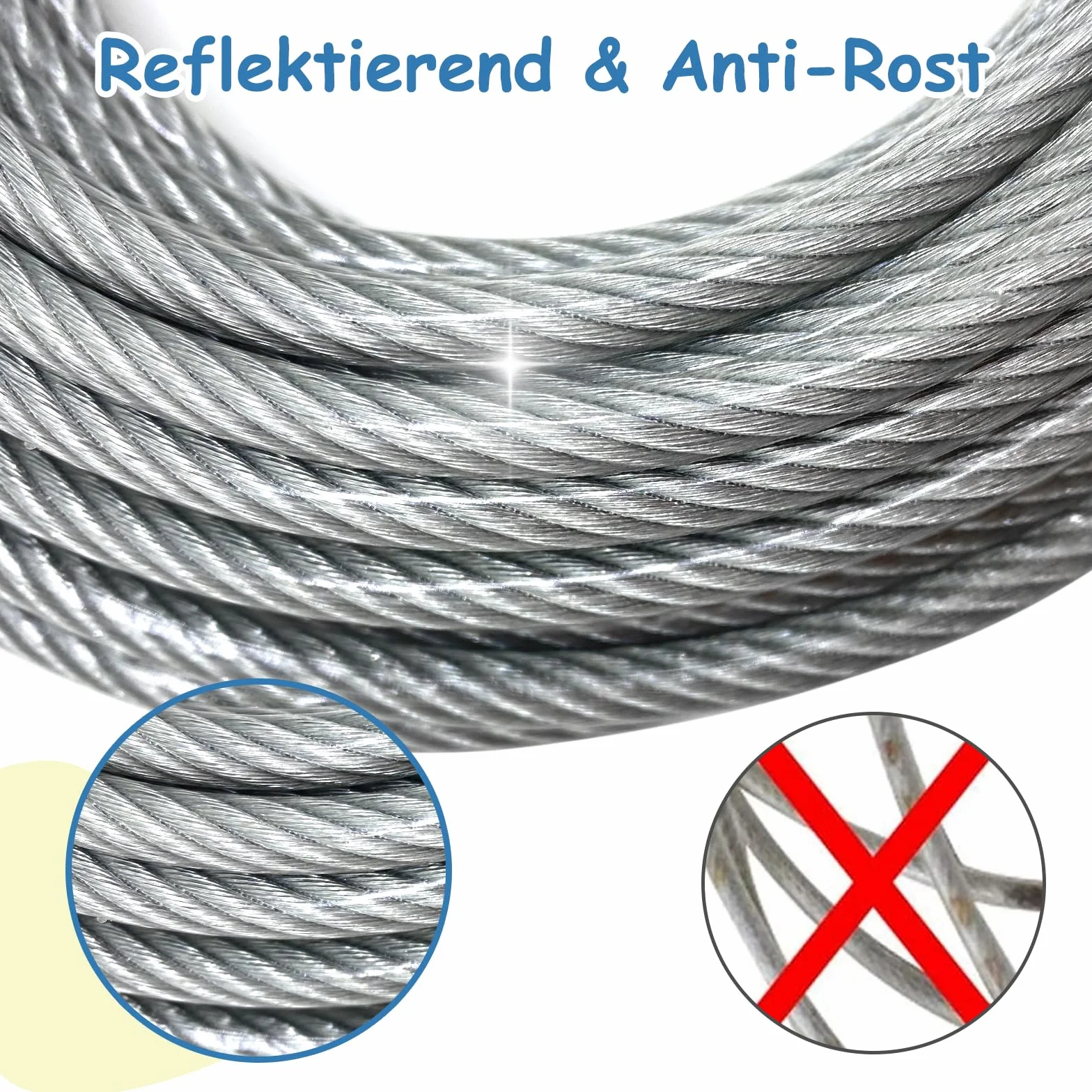 Hofleine für große Hunde,Tie Out Cables Leinen Hofleine für Hunde, stoßdämpfender Feder,langlebiger und Leichter Drehhaken für Hof und Camp,rostfreie Pet Leine für mittlere bis große Hunde,9 Meter