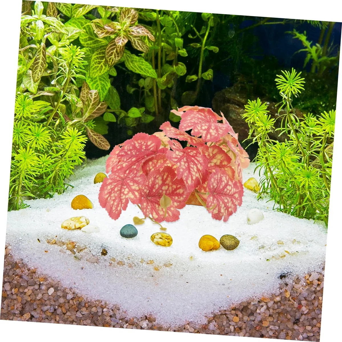 BESPORTBLE 3 Stück Künstliche Grünpflanzen Und Landschaftsgestaltung Schlangenaquarien Künstliche Pflanze Leoparden Aquarium Dekoration Schildkröten Reptilien Pflanze Teich Drachen