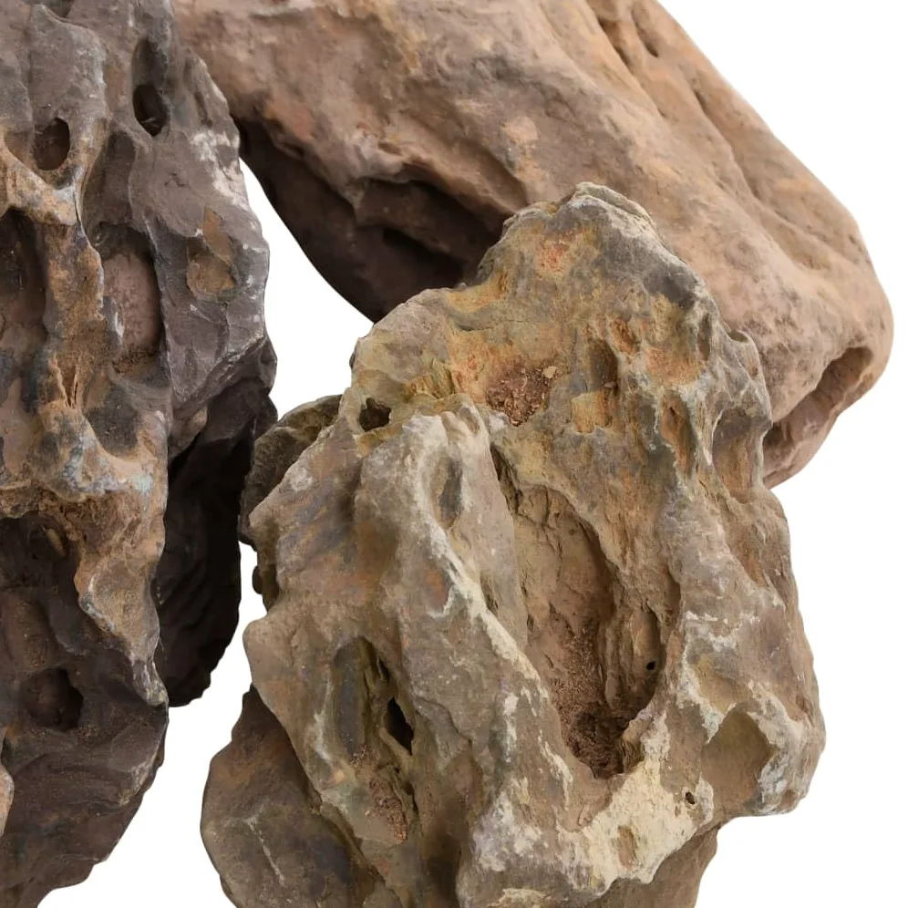 Drachensteine Aquariumdekoration 25 kg Grau 10-40 cm Natürliche Steine mit Versteck für Garnelen und Fische, Aquascaping Deko für Süßwasser Nano Becken und Terrarium