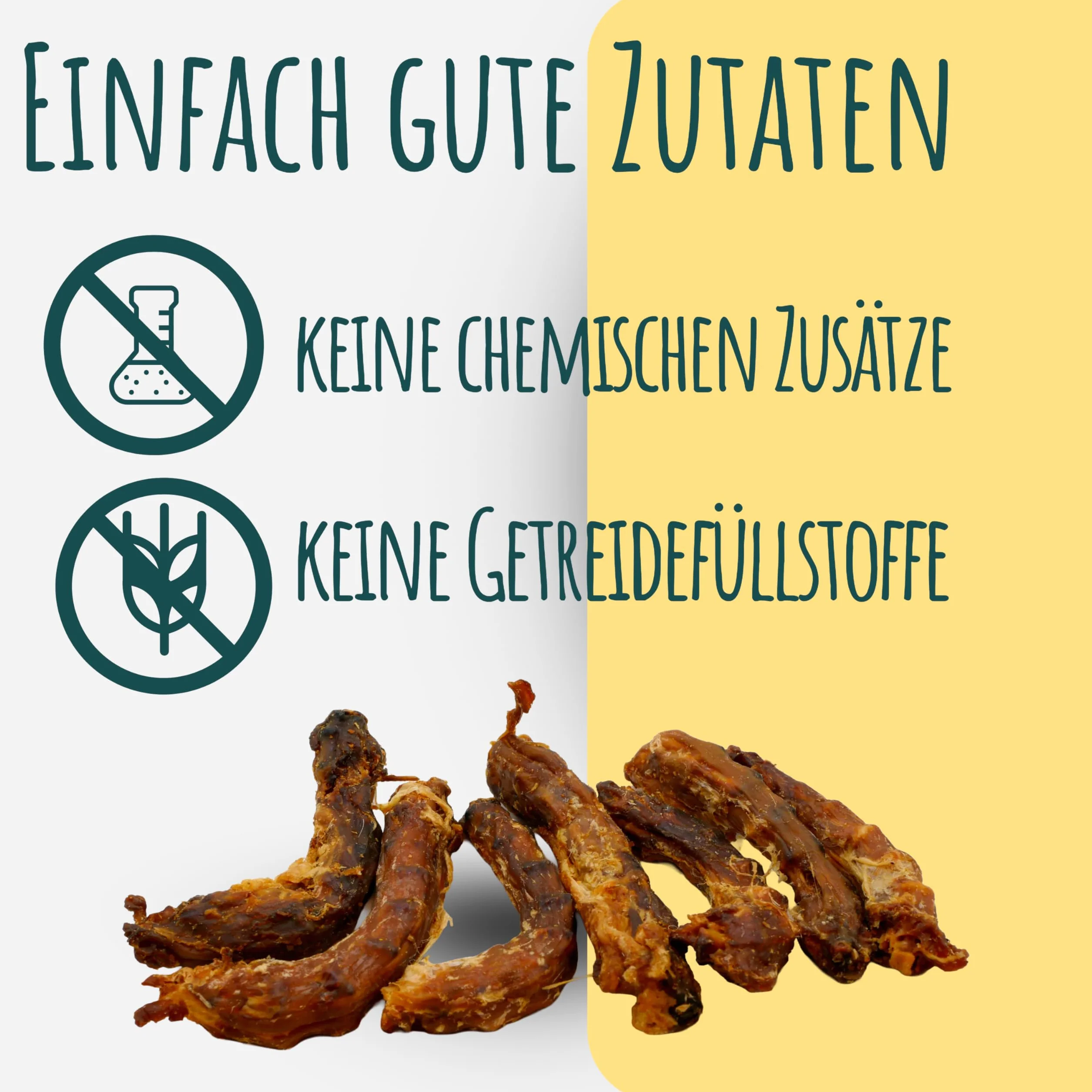 Hühnerhälse für Hunde getrocknet | 2,5 kg | natürliche und hochwertige Hühnerhälse | fettarm und proteinreich | Kauartikel zur Zahnpflege von WuffSnacks