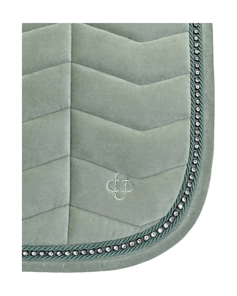 4Horses Dressurschabracke Leeds, atmungsaktive Schabracke mit Coolmax-Futter, Schaumstoffpolsterung, Polyfill und Klettschlaufen