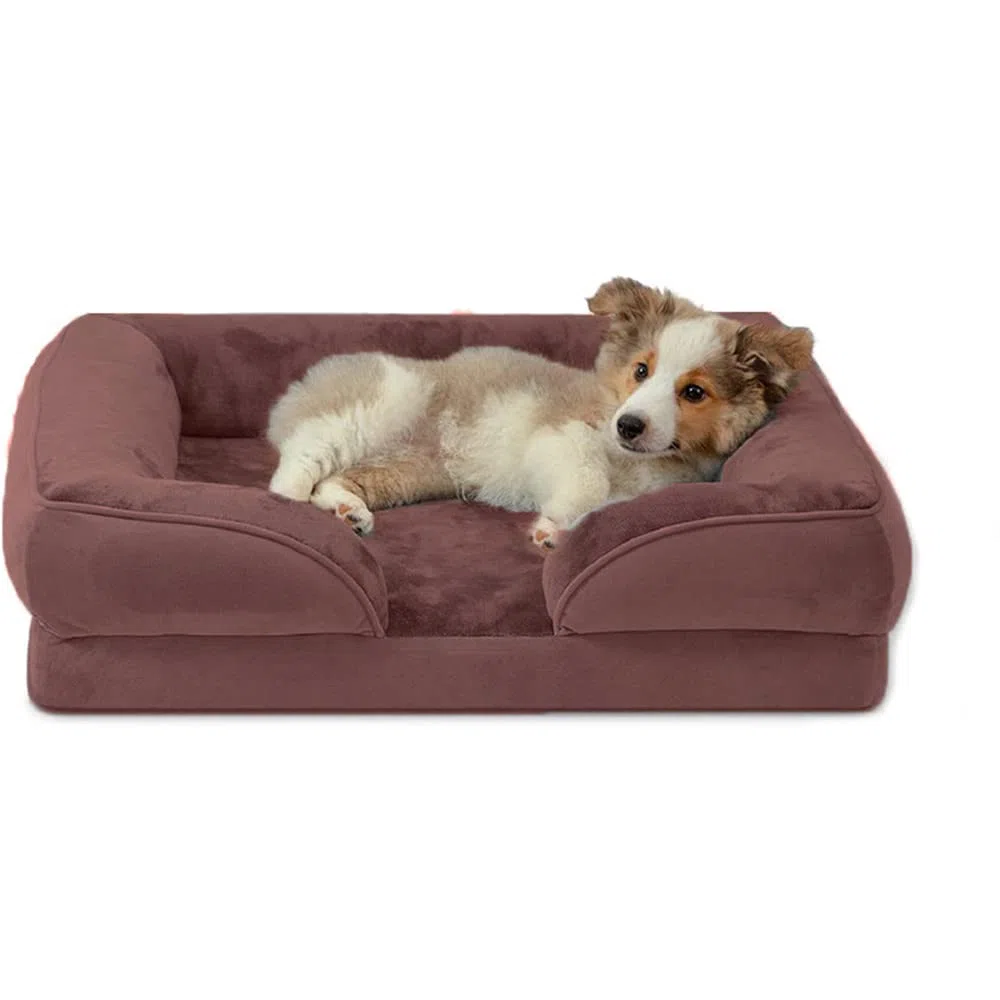 Orthopädisches Hundebett kleine Hunde - Hundesofa mit Memory Foam, gemütliches Hundecouch Hunde Bettchen mit abnehmbarem waschbarem Bezug