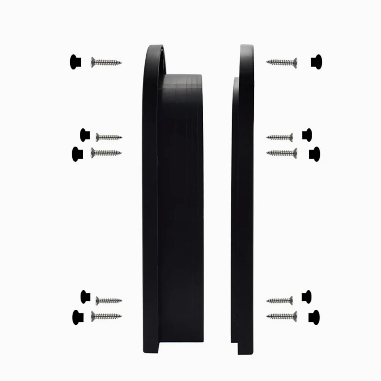 Katzenklappe Haustier-Katzen-Hundegitter-Tür, freier Eintritt, magnetisches Fenster for gewölbte Tore aus Holz, ABS-Kunststoff, Zubehör(Black)