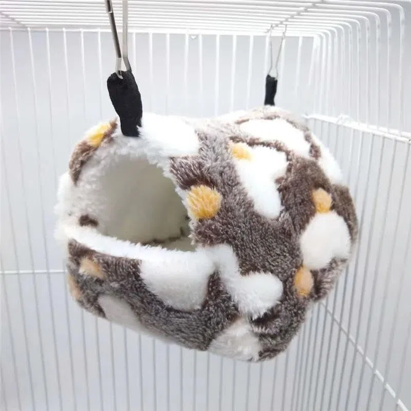 Hamsterspielzeug, Hamsterspielzeug, 2 Stück, weicher, bequemer Käfig aus Plüsch, for Aufhängen, Hängematte, Nest, Haus, Schlafbett, warmes, 03 S(01 M)