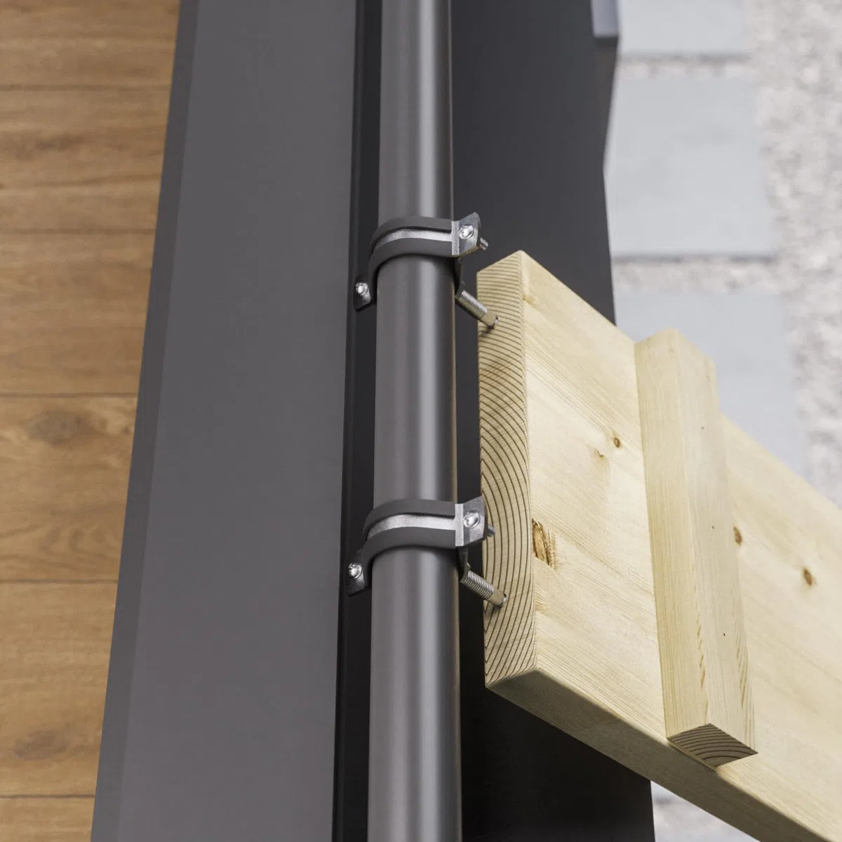 Katzenleiter Katzentreppe Katzenstufe für Balkon Treppe 3,6m mit Klemmen