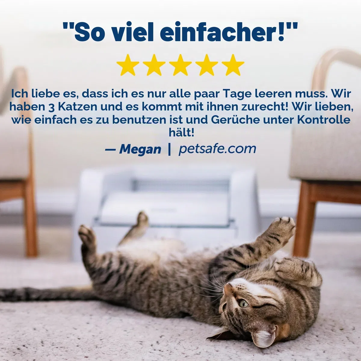 PetSafe ScoopFree Klumpen Selbstreinigende Katzentoilette für Klumpstreu - Hervorragende Geruchskontrolle - Nie Wieder Streu schaufeln - Für Einzel- und Mehrkatzenhaushalte | Automatisches Rechen Klumpstreu, schließt Gerüche ab, leerer Abfalleimer wöchent