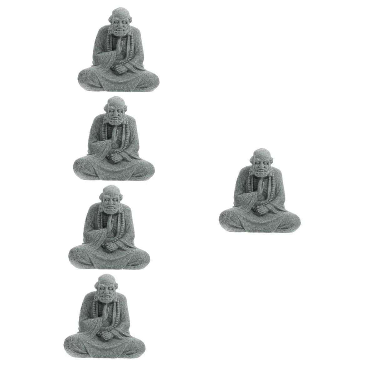 BESPORTBLE 5st Buddha-Statue-Ornament Garten-Buddha-skulptur Aquarium Buddha-Statue Buddha- Buddha-Figur Aquarium-Buddha-Statue Mini-Buddha-Statue Zuhause Buddha-skulptur Harz