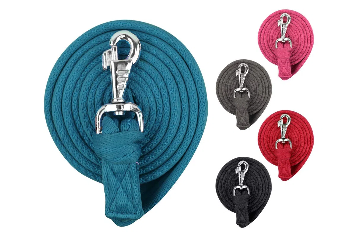 Tahoe Tack Derby Originals 2,1 m und 3 m Premium Softgrip Baumwollleine mit barem Schnappverschluss, erhältlich in 5 lustigen Farben