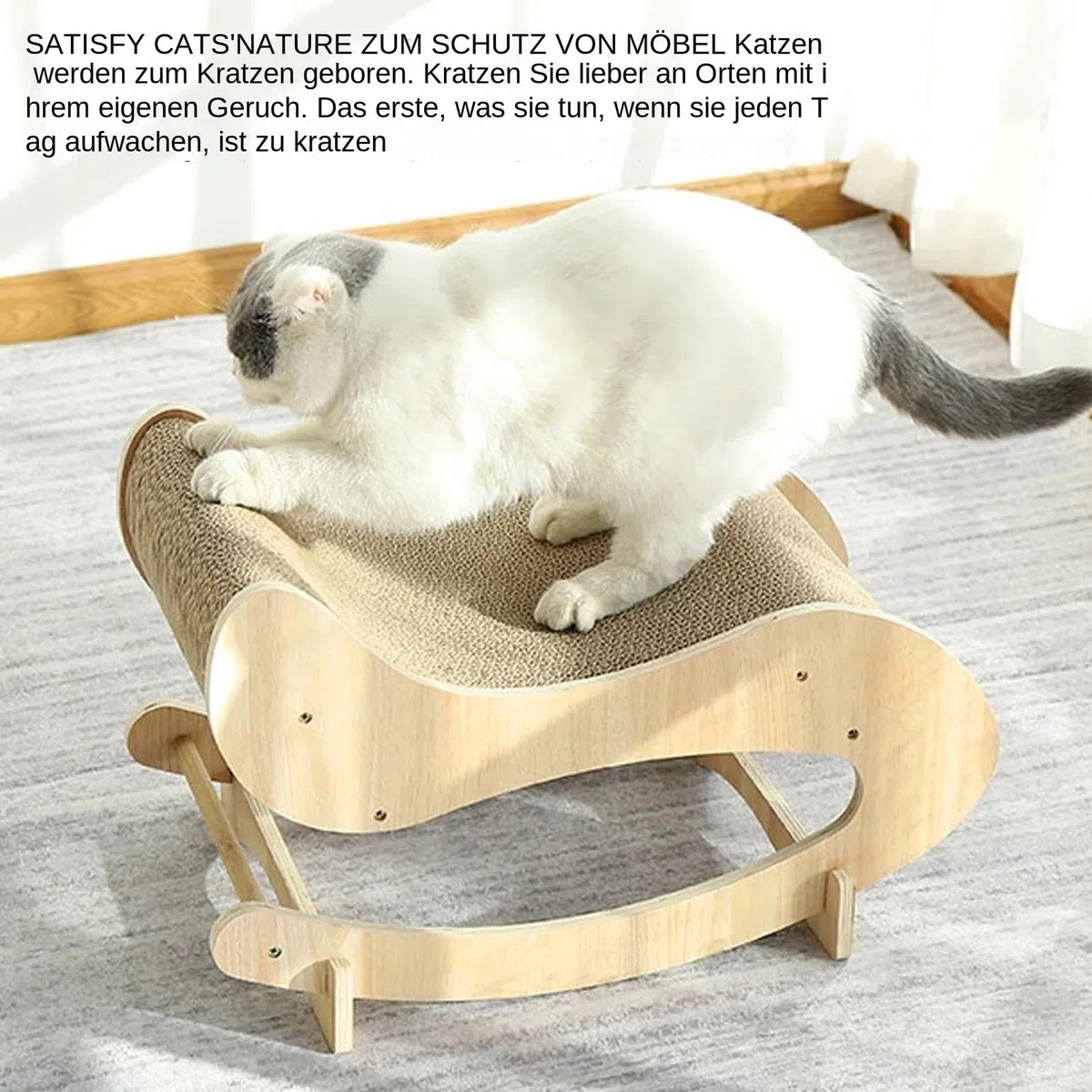 Katzenschaukelbett, Katzenliege, Katzenschlaf-Kratzbett | Wellpappe--Schaukelliege zum Kratzen für kleine e, Welpen, Kaninchen