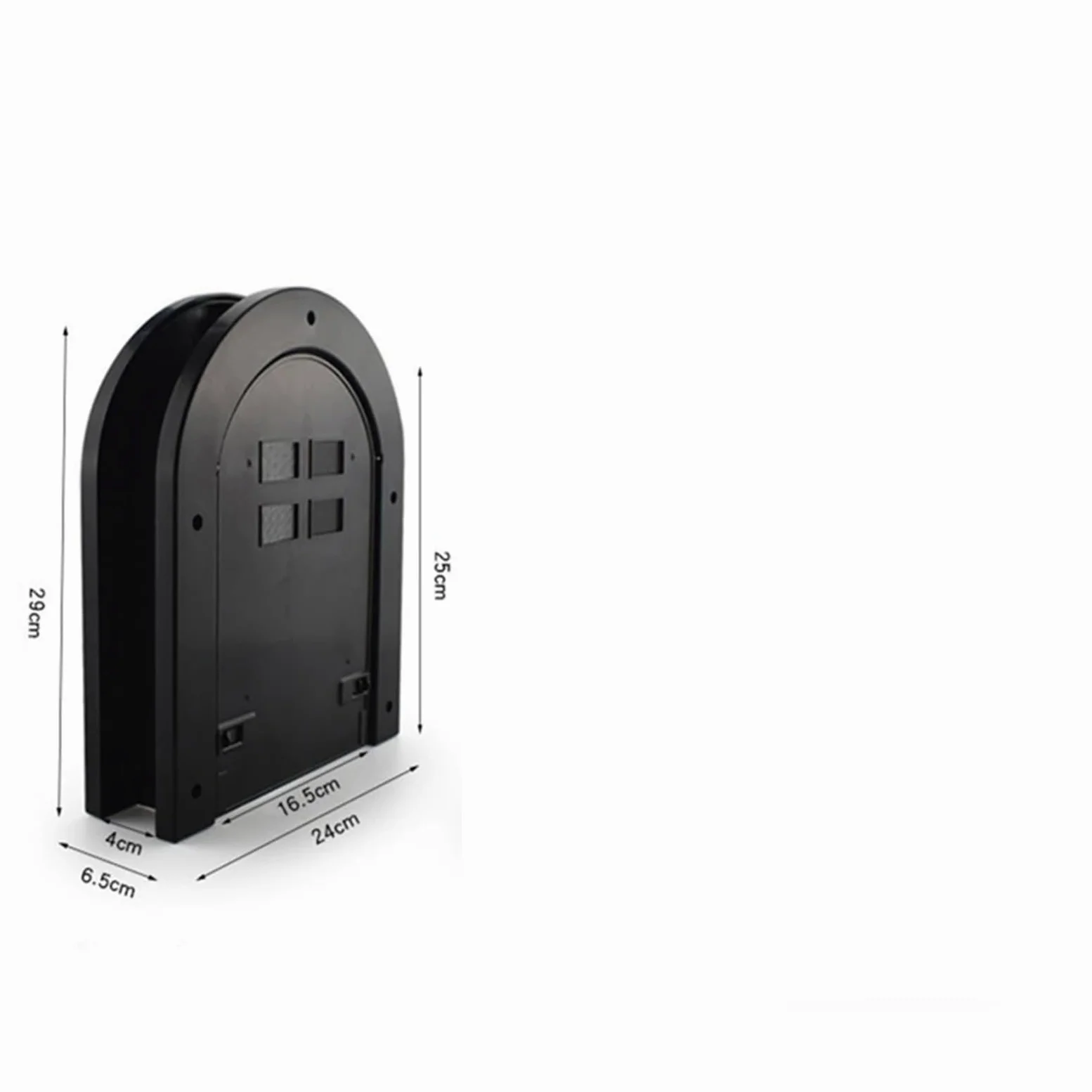 Katzenklappe Haustier-Katzen-Hundegitter-Tür, freier Eintritt, magnetisches Fenster for gewölbte Tore aus Holz, ABS-Kunststoff, Zubehör(Black)