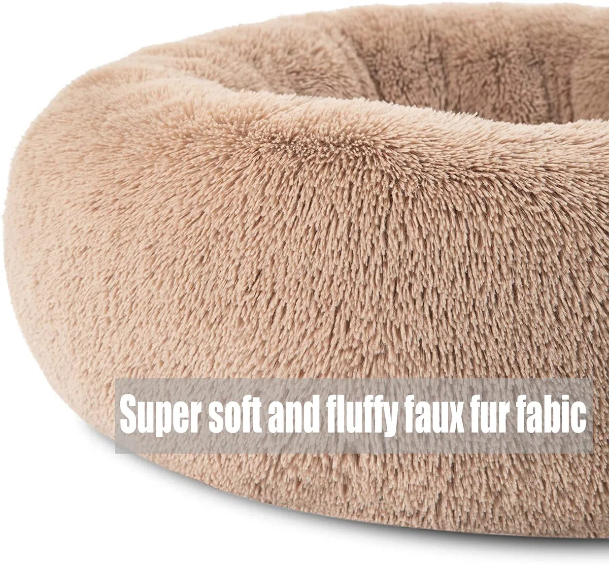 Donut Rundes Plüsch Hundebett Flauschig Waschbar Hundebett für Hunde Katzen Antistress Wolke Plüsch Hundebetten Hundekissen Hundesofa Katzenbett Farbverlauf Regenbogenfarbe 120cm