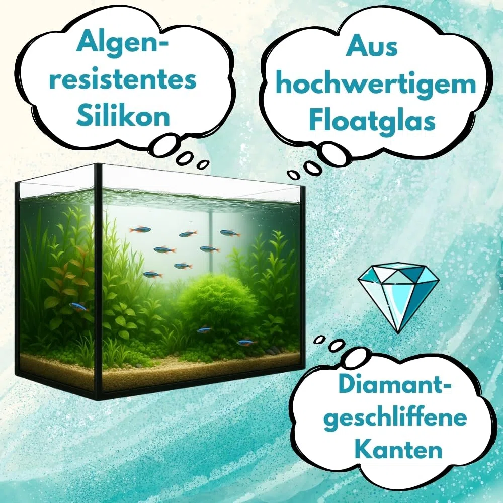 Aquarium Becken Rechteckig Glas Aquariumbecken Mini Aquarium Salzwasseraquarium Nano Glasbecken Glasaquarium Aufzuchtbecken 30x20x20