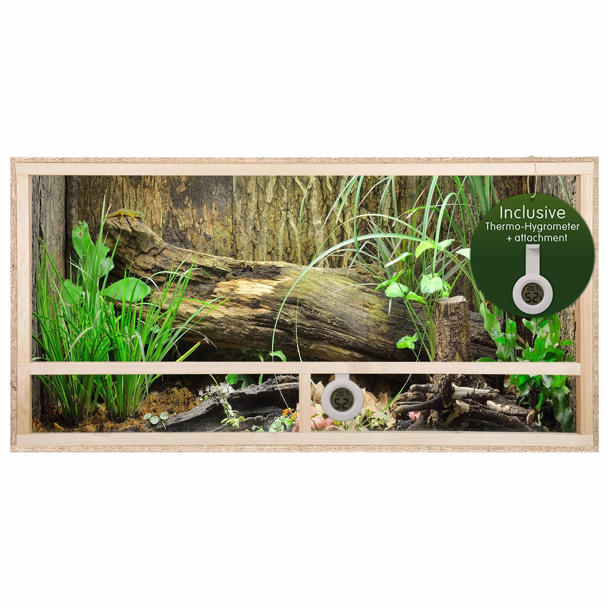 REPITERRA Terrarium für Reptilien & Amphibien, Holzterrarium mit Seitenbelüftung 120x60x60 cm