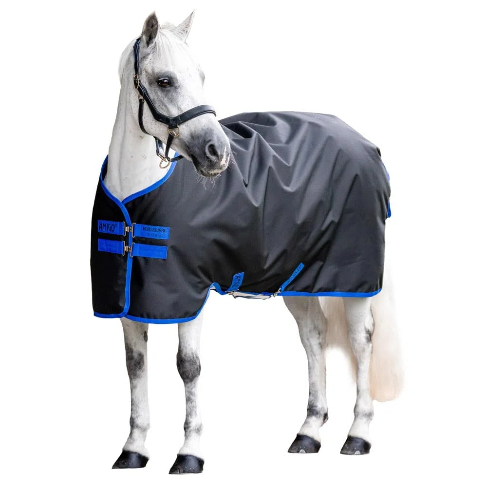 Horseware Amigo Ripstop 900D Lite 0g Turnout Decke Black/Classic Blue Deckengröße:145 cm / 6´6 | 900D Ripstop, 0g Füllung, Weidedecke