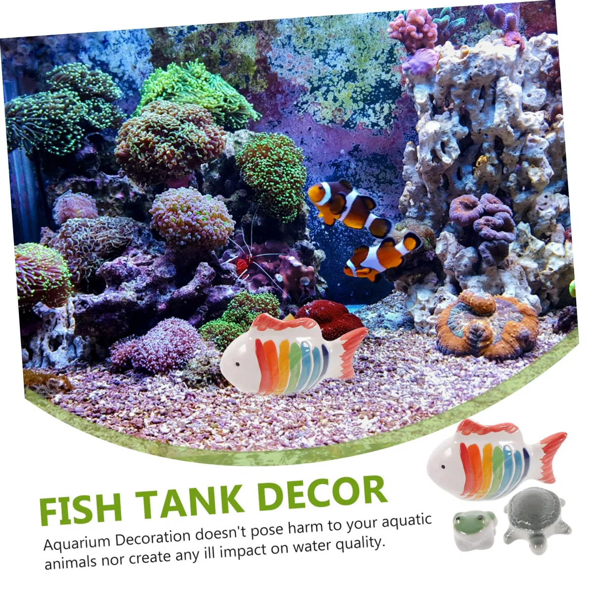ibasenice 4 Sätze Keramische Tierdekoration Mini Aquarium Bunt Ornament Schwimmende Dekorationen Für Aquarien Fischtankhandwerk Schwimmende Aquariendekoration Keramik 3 Stücke * 4