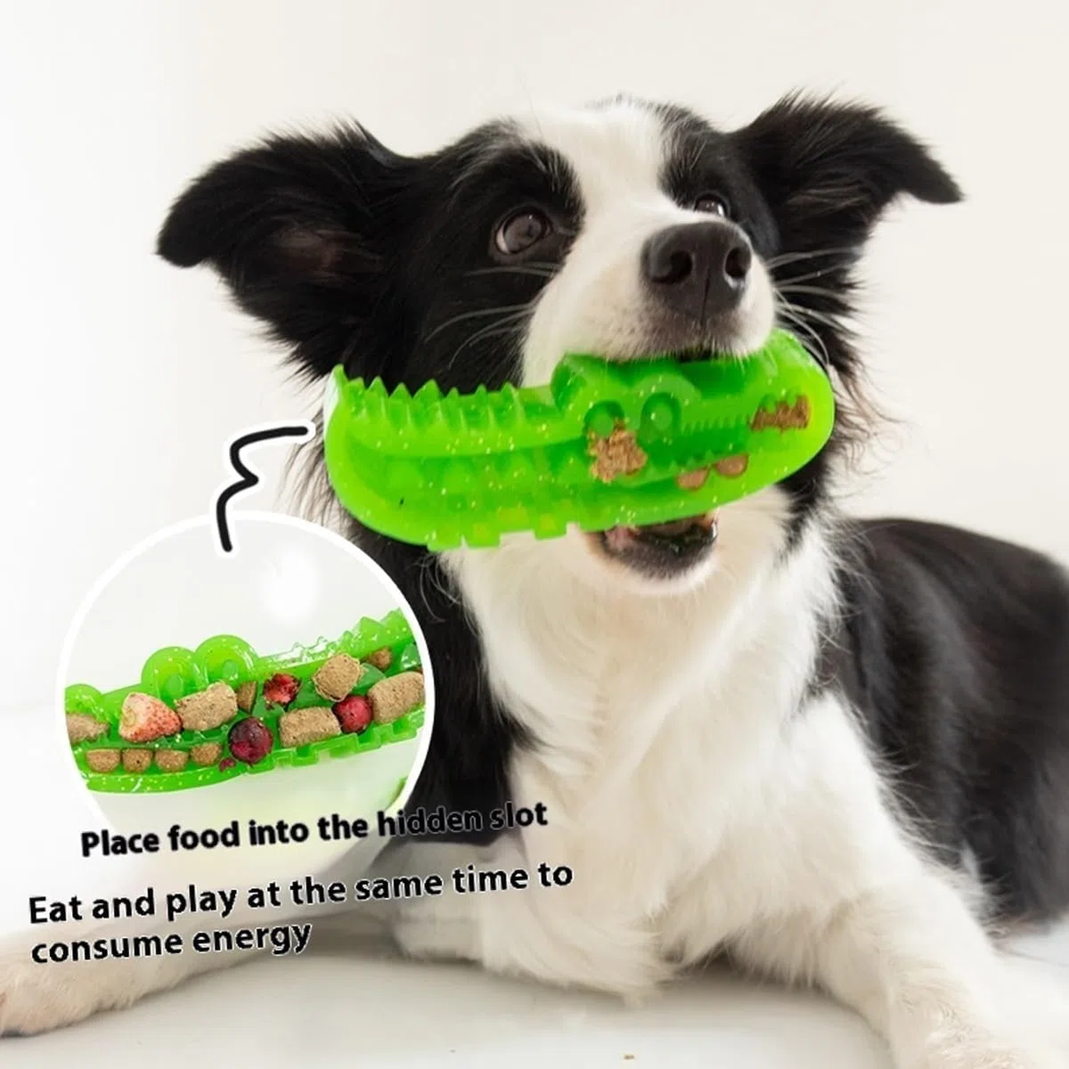 Hunde Slow Feeder Puzzle Spielzeug, Krokodil Kauspielzeug für große, mittelgroße & kleine Hunde, Kauen Training, interaktives Apportierspielzeug für Haustier Spaß und Gesundheit