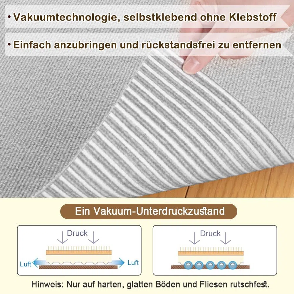 Katzenklo Hundeklo Matte für Zuhause 60x90cm rutschfeste wasserdichte Unterlage geruchsabsorbierend schützt Böden maschinenwaschbar, zuschneidbar grau
