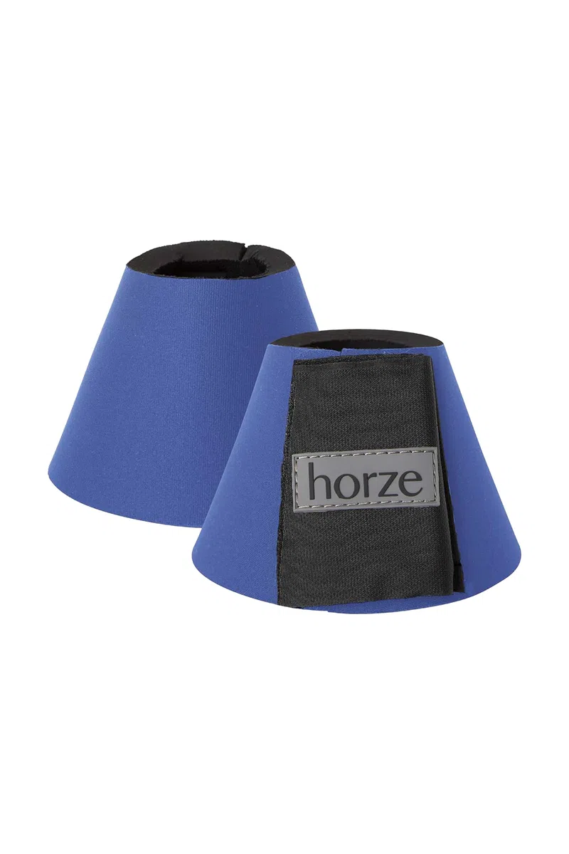 HORZE Pferde Hufglocken ProBell, Springglocken mit Klettverschluss, 2er Set, Blau, M