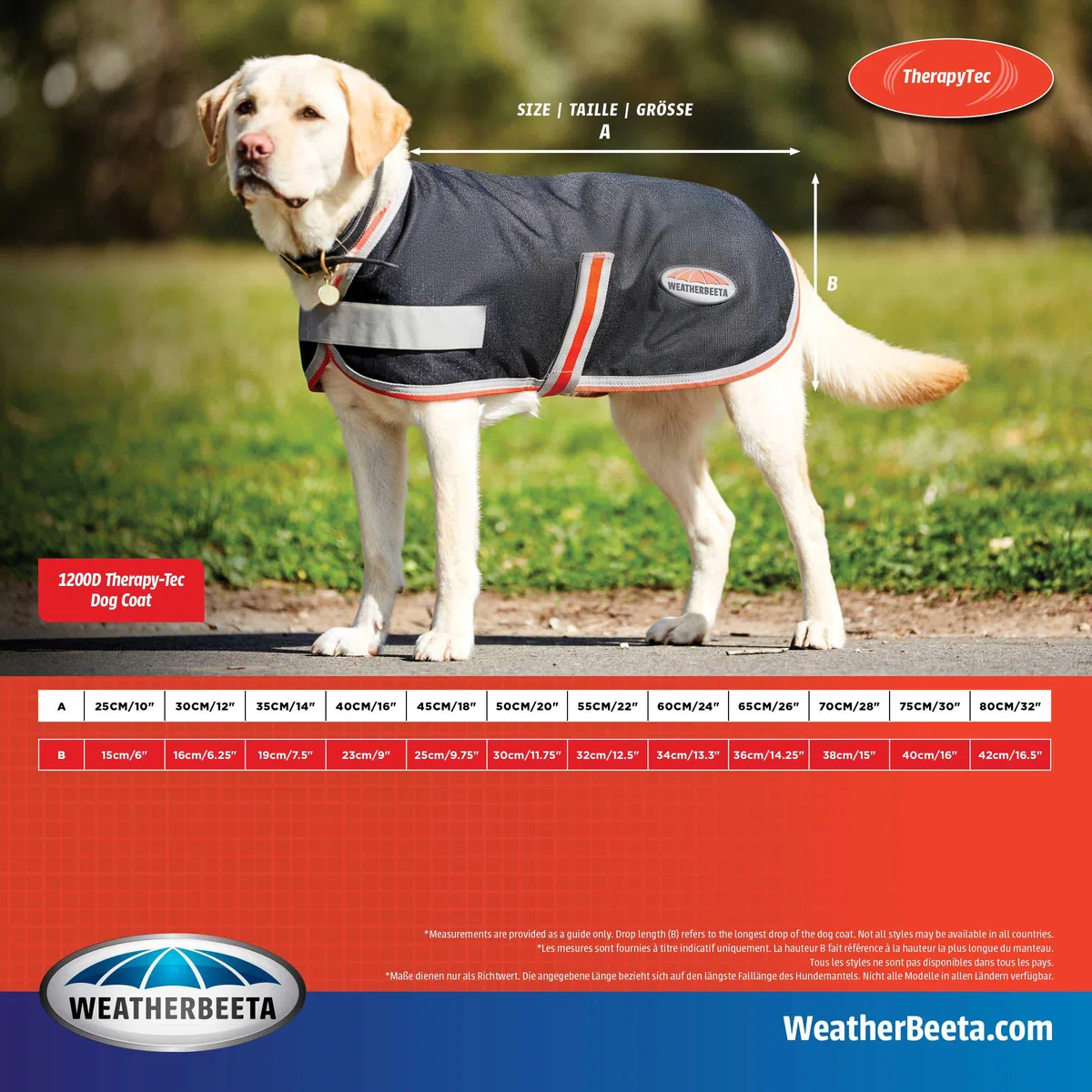 WeatherBeeta Hundemantel ComFiTec 1200D Therapy-Tec - 30 cm - Weiß-Silber