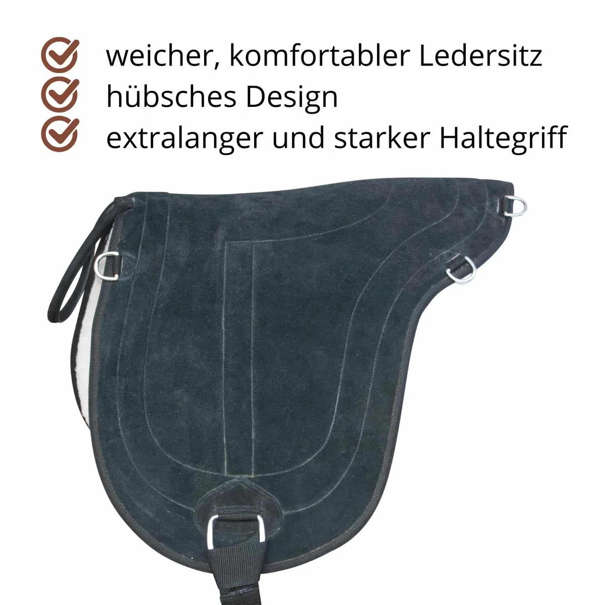 AMKA Reitpad Bareback Pad Freddie Reitkissen aus Wildleder baumlos