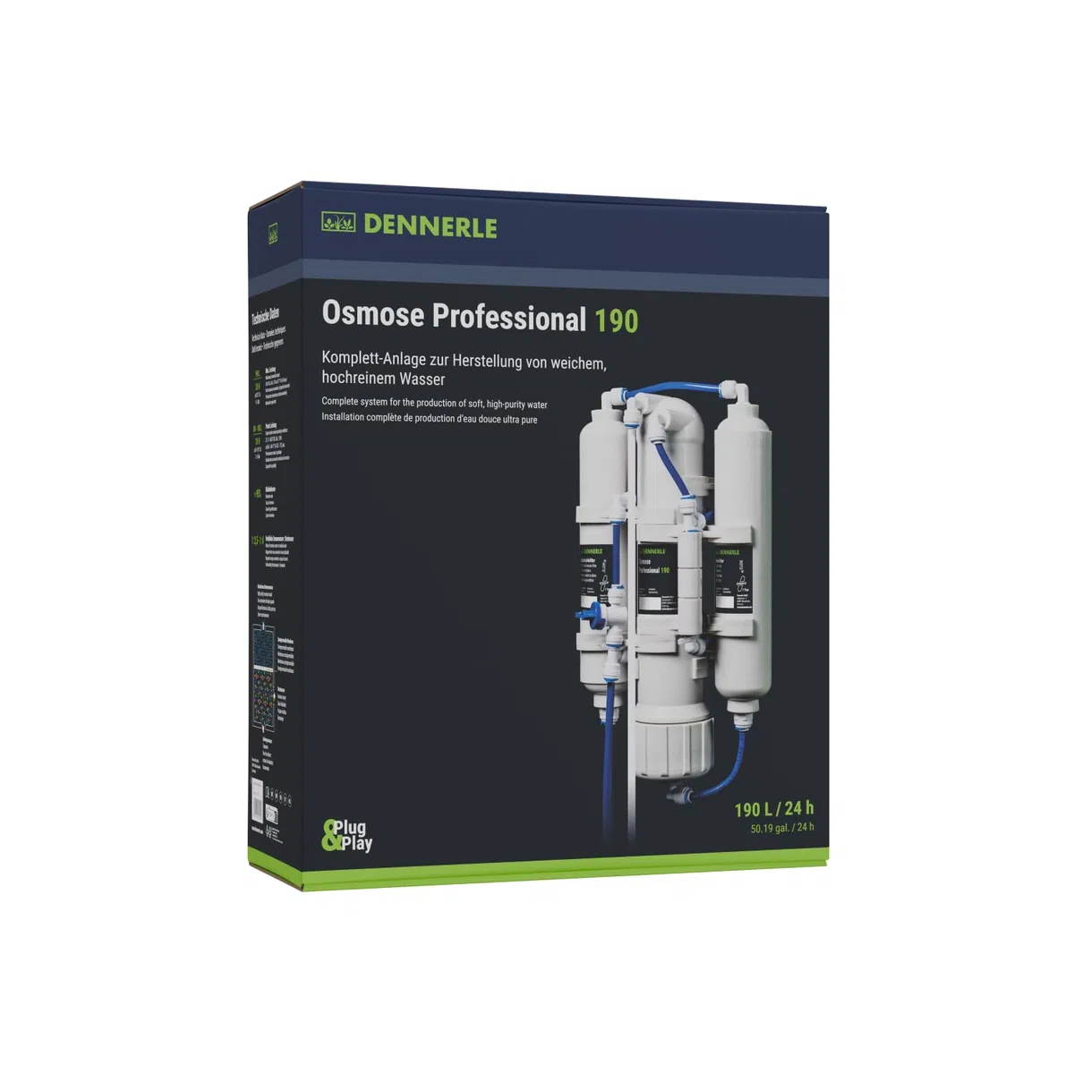 Dennerle Osmose Professional 190 - Komplett-Anlage zur Herstellung von weichem, hochreinem Wasser