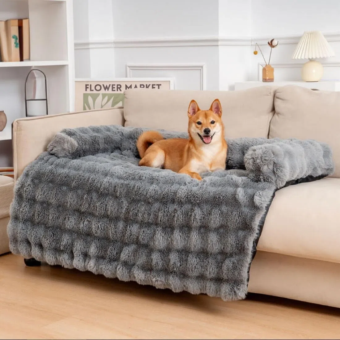 2026 Neu Luxuriöses Cozy Kuscheliges Hundebett Sofabett, Weich Hundebett Auto mit Erhöhte Ränder, Wasserabweisend Rutschfeste, Geben Sie Hunden Ein Gefühl Von Sicherheit und Wärme(A,XL 120*95*16cm)