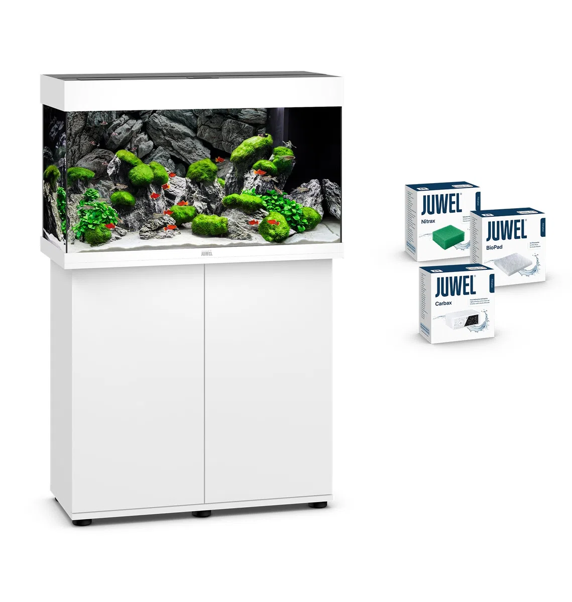 JUWEL Aquarium Rio 125 Kombination Weiss Premium-Bundle