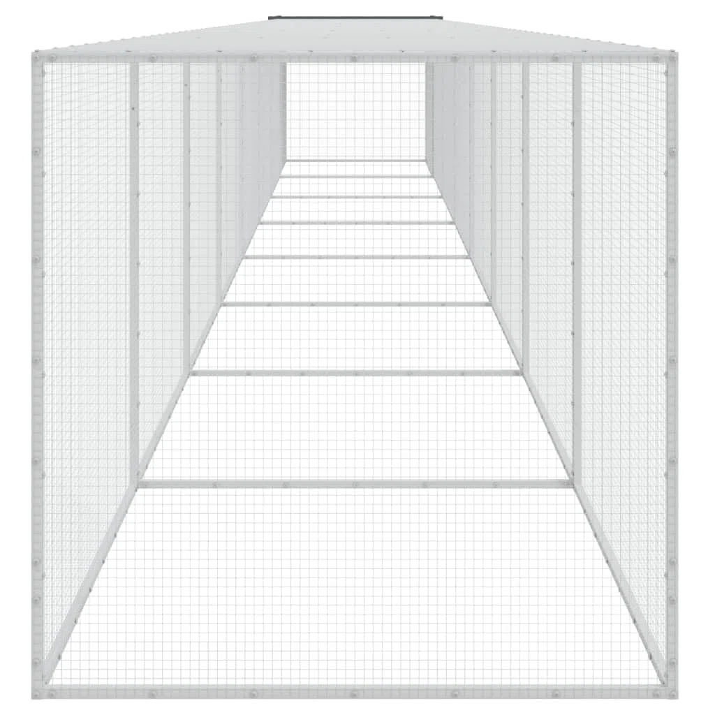 Hühnerkäfig mit Dach Anthrazit 803x98x90 cm Verzinkter Stahl - Großer Hühnerstall modularer Erweiterungskäfig für Hühner Hennen Enten und Kleintiere Kleintierstall Freigehege Outdoorgehege