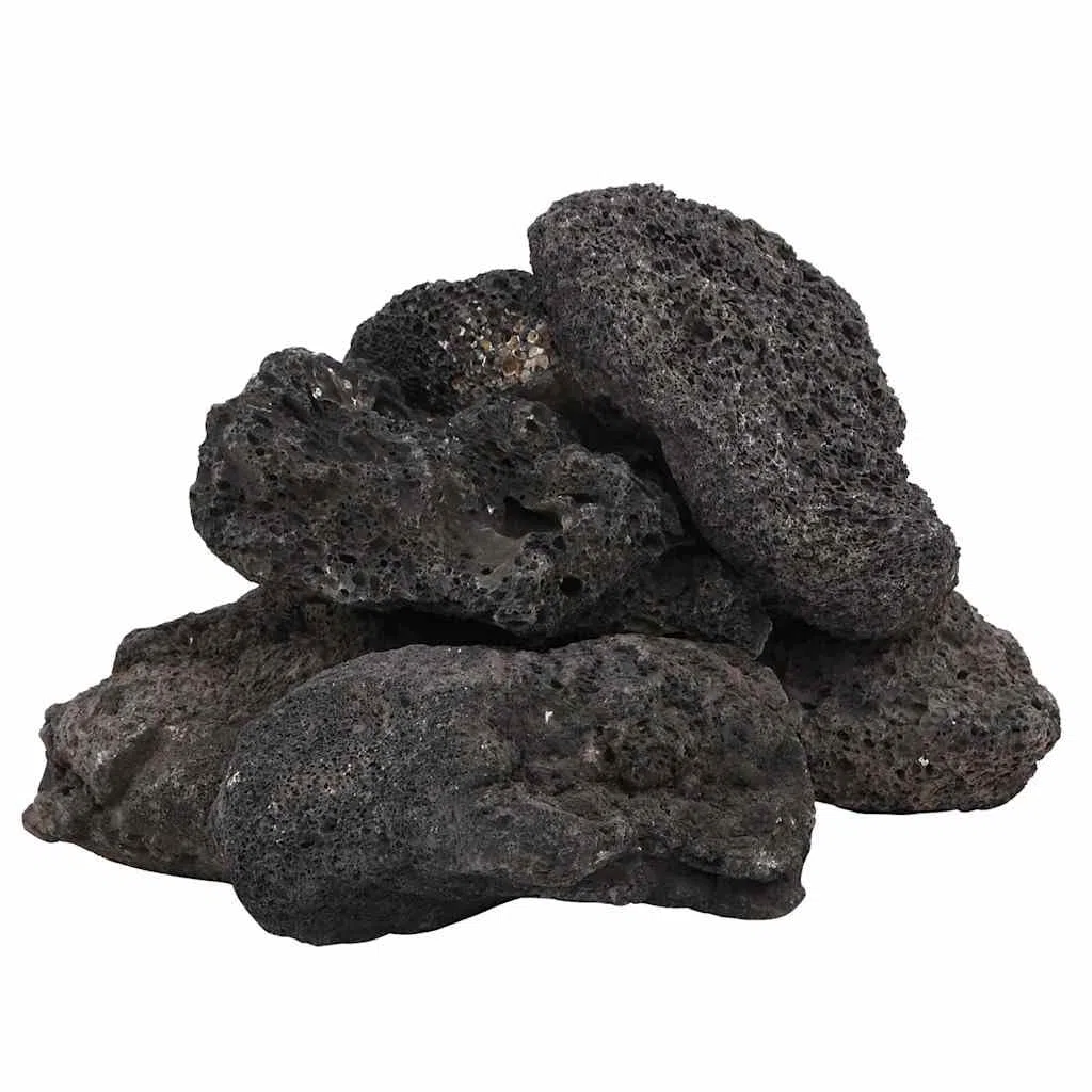 Lavagranulat 10 kg Schwarz 10-30 cm, natürlicher biologischer Filter für Aquarium, verbessert Wasserqualität und Sauerstoffgehalt, geeignet für Süß- und Salzwasser sowie Gärten