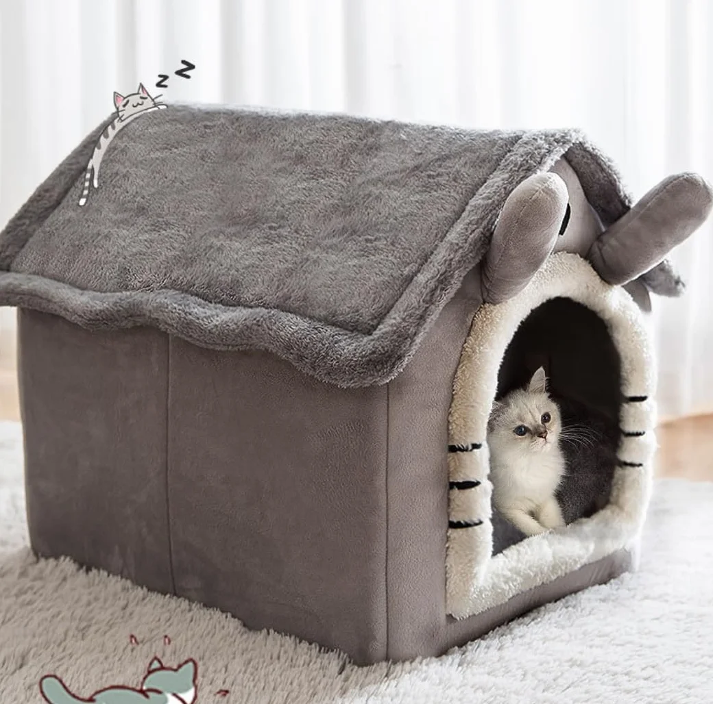 Hundekorb Hundebett Katzenbett Hundesofa Haustierbett, Weich, Lang, Plüsch, Weiß, Katzenbett, Rundes Katzenbett, Haus, Rundes Haustier-Hundebett Für Kleine Hunde, Katzennest Hundekörbchen Haustierbett