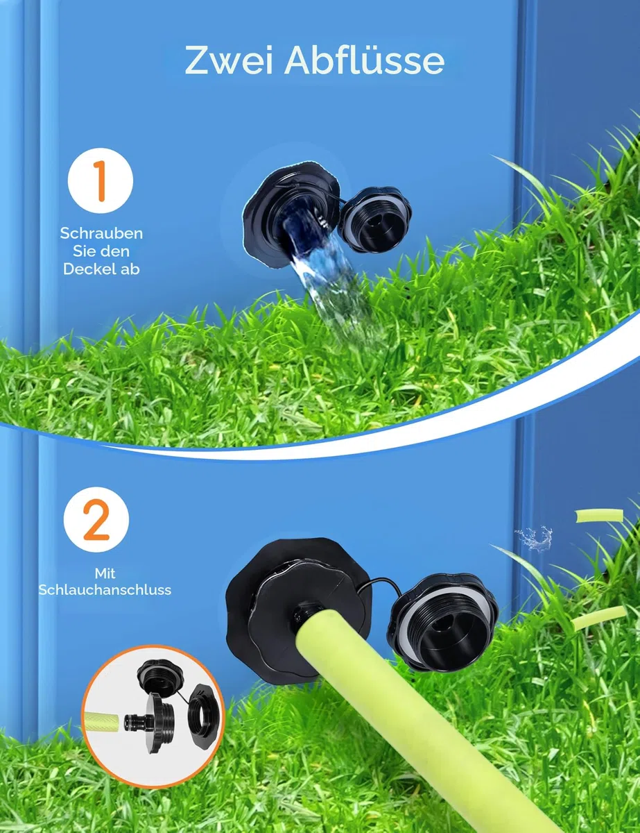 Meowant Hundepool Faltbar, Hundebadewanne, Planschbecken Groß Verdickt PVC, Extra Großer Outdoor-Faltbarer Kinderpool, Tragbare Rutschfestes Hundeplanschbecken, Keine Pumpe Benötigt(220 x 40 cm)