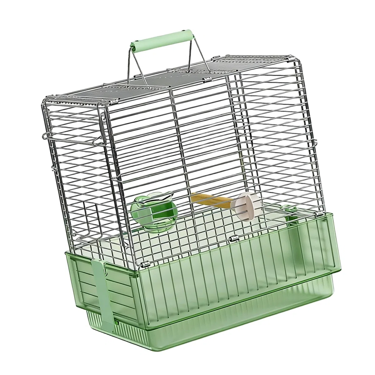 Haustierkäfig aus Edelstahl 304, Leichter, rostfreier Vogelkäfig mit sicherem Schloss für einfachen Transport, einfacher Transport von Haustierträgern